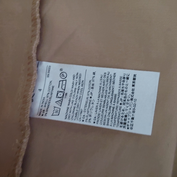 NWT Banana Republic Button Pocket Golden Khaki Skirt - Picture 4 of 6